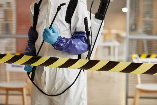 Professional Biohazard Cleanup technician working in Center Harbor, NH